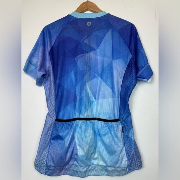 BALEAF Ocean Blue Women's Short‎ Sleeve Cycling Jersey Full Zip Size XL - Picture 7 of 14